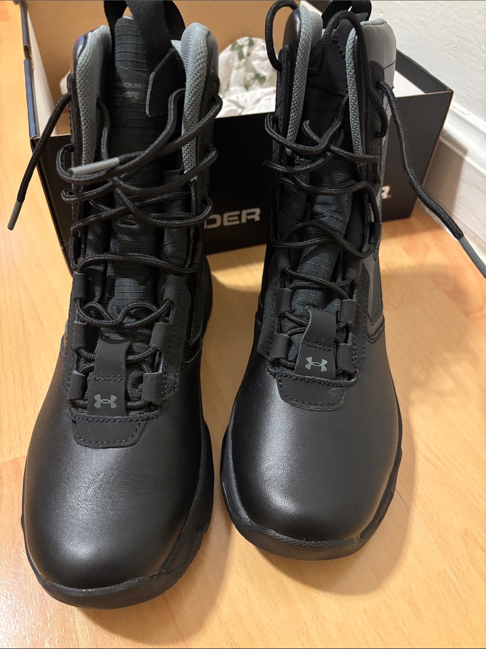Under Armour Black Women Tactical Lace-Up Boots